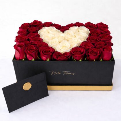 A Heart in Bloom | Heart-Shaped Rose Box by Nola Flowers