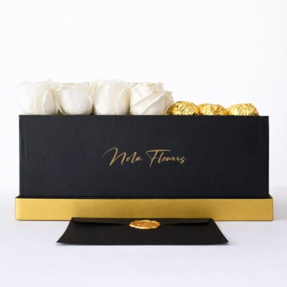 Ivory Indulgence | Luxury White Rose Box | Nola Flowers