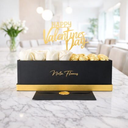 Pure Devotion | Valentine’s White Rose Box | Nola Flowers